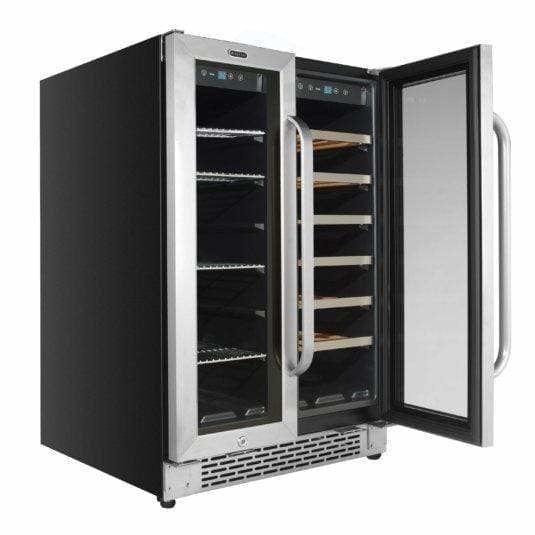 Whynter 24" Built-In French Door Dual Zone 20 Bottle Wine 60 Can Beverage Cooler BWB-2060FDS Wine/Beverage Coolers Combo BWB-2060FDS Wine Coolers Empire