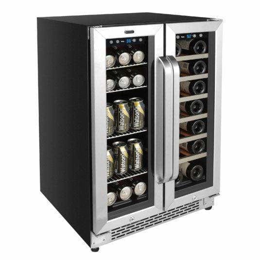 Whynter 24" Built-In French Door Dual Zone 20 Bottle Wine 60 Can Beverage Cooler BWB-2060FDS Wine/Beverage Coolers Combo BWB-2060FDS Wine Coolers Empire