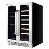 Whynter 24" Built-In French Door Dual Zone 20 Bottle Wine 60 Can Beverage Cooler BWB-2060FDS Wine/Beverage Coolers Combo BWB-2060FDS Wine Coolers Empire