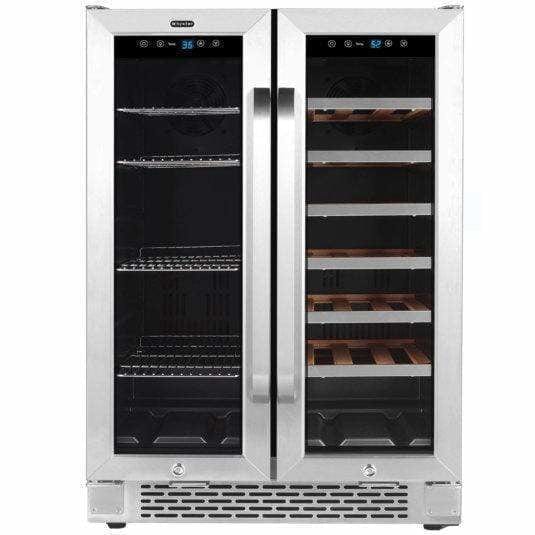 Whynter 24" Built-In French Door Dual Zone 20 Bottle Wine 60 Can Beverage Cooler BWB-2060FDS Wine/Beverage Coolers Combo BWB-2060FDS Wine Coolers Empire