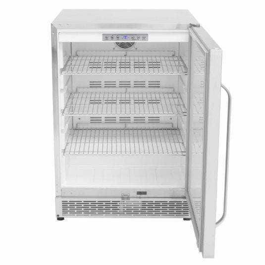 Whynter 24" Built-in Outdoor 5.3 cu.ft. Beverage Refrigerator Cooler Full Stainless Steel Exterior with Lock and Caster Wheels BOR-53024-SSW Beverage Centers BOR-53024-SSW Wine Coolers Empire