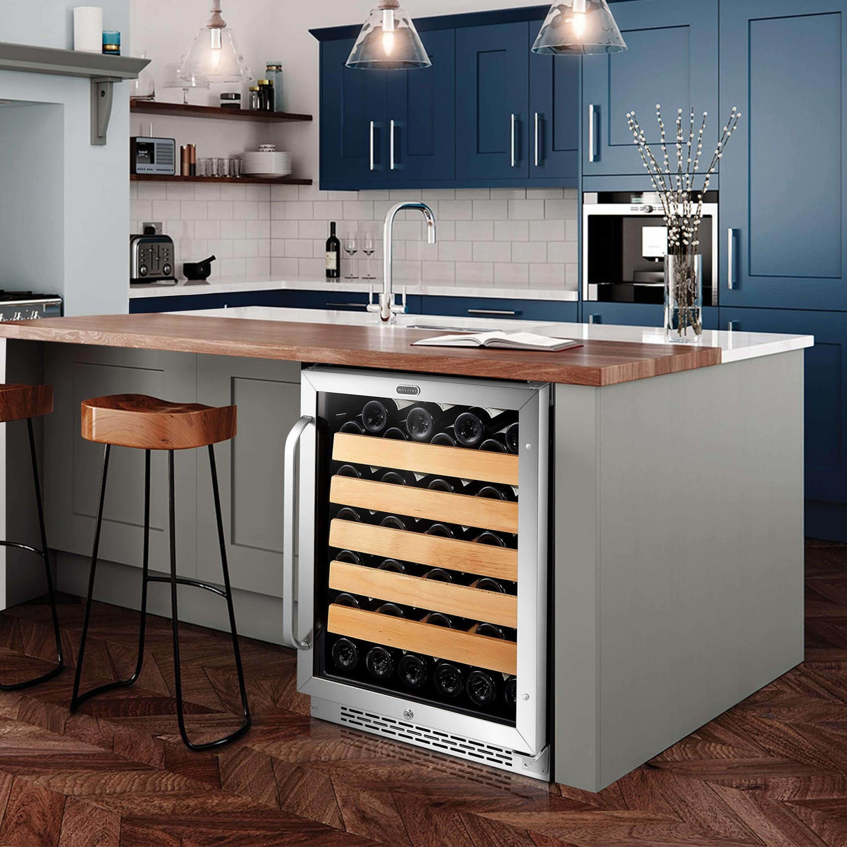 Whynter 24" Built-In Stainless Steel 54 Bottle Wine Refrigerator Cooler BWR-541STS Wine Coolers BWR-541STS Wine Coolers Empire