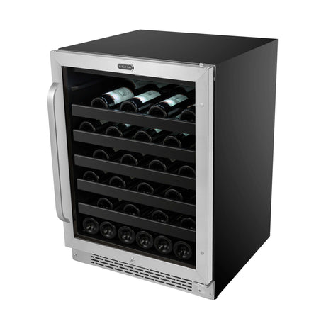 Whynter 24 inch Built-In 46 Bottle Undercounter Stainless Steel Wine Refrigerator with Reversible Door, Digital Control, Lock and Carbon Filter BWR-408SB Wine Coolers BWR-408SB Wine Coolers Empire