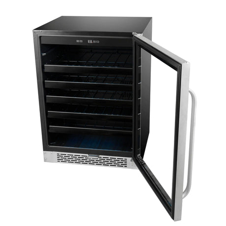 Whynter 24 inch Built-In 46 Bottle Undercounter Stainless Steel Wine Refrigerator with Reversible Door, Digital Control, Lock and Carbon Filter BWR-408SB Wine Coolers BWR-408SB Wine Coolers Empire