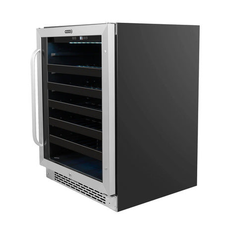 Whynter 24 inch Built-In 46 Bottle Undercounter Stainless Steel Wine Refrigerator with Reversible Door, Digital Control, Lock and Carbon Filter BWR-408SB Wine Coolers BWR-408SB Wine Coolers Empire