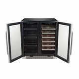 Whynter 30″ Built-In French Door Dual Zone 33 Bottle Wine Refrigerator 88 Can Beverage Center BWB-3388FDS Wine/Beverage Coolers Combo BWB-3388FDS Wine Coolers Empire