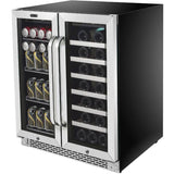 Whynter 30″ Built-In French Door Dual Zone 33 Bottle Wine Refrigerator 88 Can Beverage Center BWB-3388FDS Wine/Beverage Coolers Combo BWB-3388FDS Wine Coolers Empire