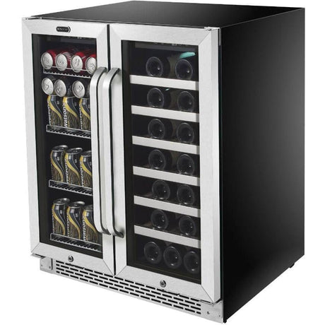 Whynter 30″ Built-In French Door Dual Zone 33 Bottle Wine Refrigerator 88 Can Beverage Center BWB-3388FDS Wine/Beverage Coolers Combo BWB-3388FDS Wine Coolers Empire