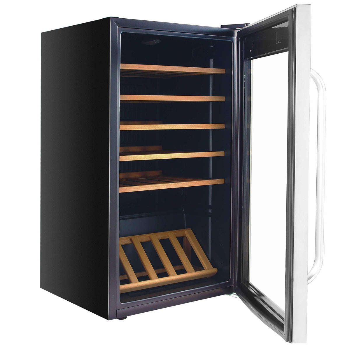 Whynter 34 Bottle Freestanding Stainless Steel Refrigerator with Display Shelf and Digital Control FWC-341TS Wine Coolers FWC-341TS Wine Coolers Empire