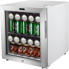 Whynter 62 Can Capacity Stainless Steel Beverage Refrigerator with Lock BR-062WS Beverage Centers BR-062WS Wine Coolers Empire