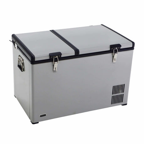 Whynter 90 Quart Dual Zone Portable Fridge/ Freezer with 12v Option and Wheels FM-901DZ Freezers FM-901DZ Wine Coolers Empire