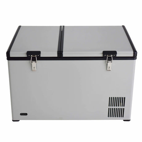 Whynter 90 Quart Dual Zone Portable Fridge/ Freezer with 12v Option and Wheels FM-901DZ Freezers FM-901DZ Wine Coolers Empire