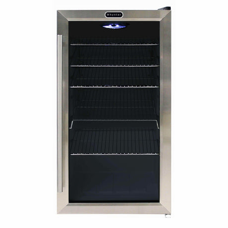 Whynter Beverage Refrigerator - Stainless Steel with internal fan BR-130SB Beverage Centers BR-130SB Wine Coolers Empire