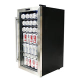 Whynter Beverage Refrigerator - Stainless Steel with internal fan BR-130SB Beverage Centers BR-130SB Wine Coolers Empire