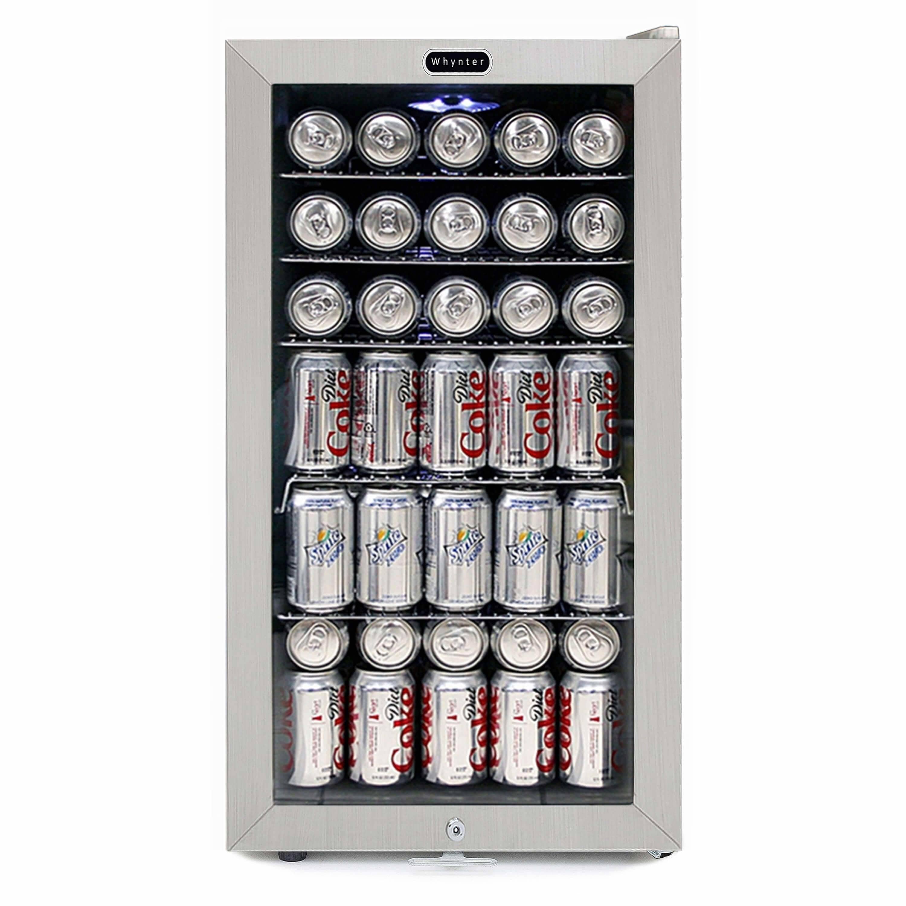 Whynter Beverage Refrigerator With Lock 120 Can Capacity BR-128WS