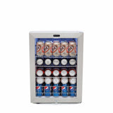 Whynter Beverage Refrigerator With Lock - Stainless Steel 90 Can Capacity BR-091WS Beverage Centers BR-091WS Wine Coolers Empire