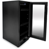 Whynter Built-in Black Glass 80-can capacity 3.4 cu ft. Beverage Refrigerator BBR-801BG Beverage Centers BBR-801BG Wine Coolers Empire