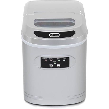 Whynter Compact Portable Ice Maker 27 lb capacity Metallic Silver IMC-270MS Ice Makers IMC-270MS Wine Coolers Empire