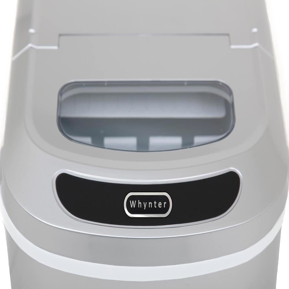 Whynter Compact Portable Ice Maker 27 lb capacity Metallic Silver IMC-270MS Ice Makers IMC-270MS Wine Coolers Empire