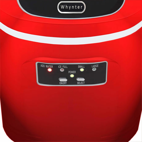Whynter Compact Portable Ice Maker 27 lb capacity Red IMC-270MR Ice Makers IMC-270MR Wine Coolers Empire