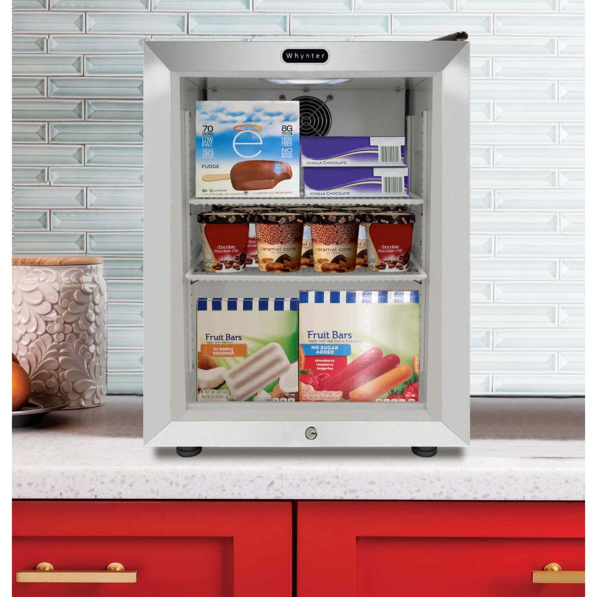 Whynter Countertop Reach In 1.8 cu ft Display Glass Door Freezer CDF-177SB Freezers CDF-177SB Wine Coolers Empire
