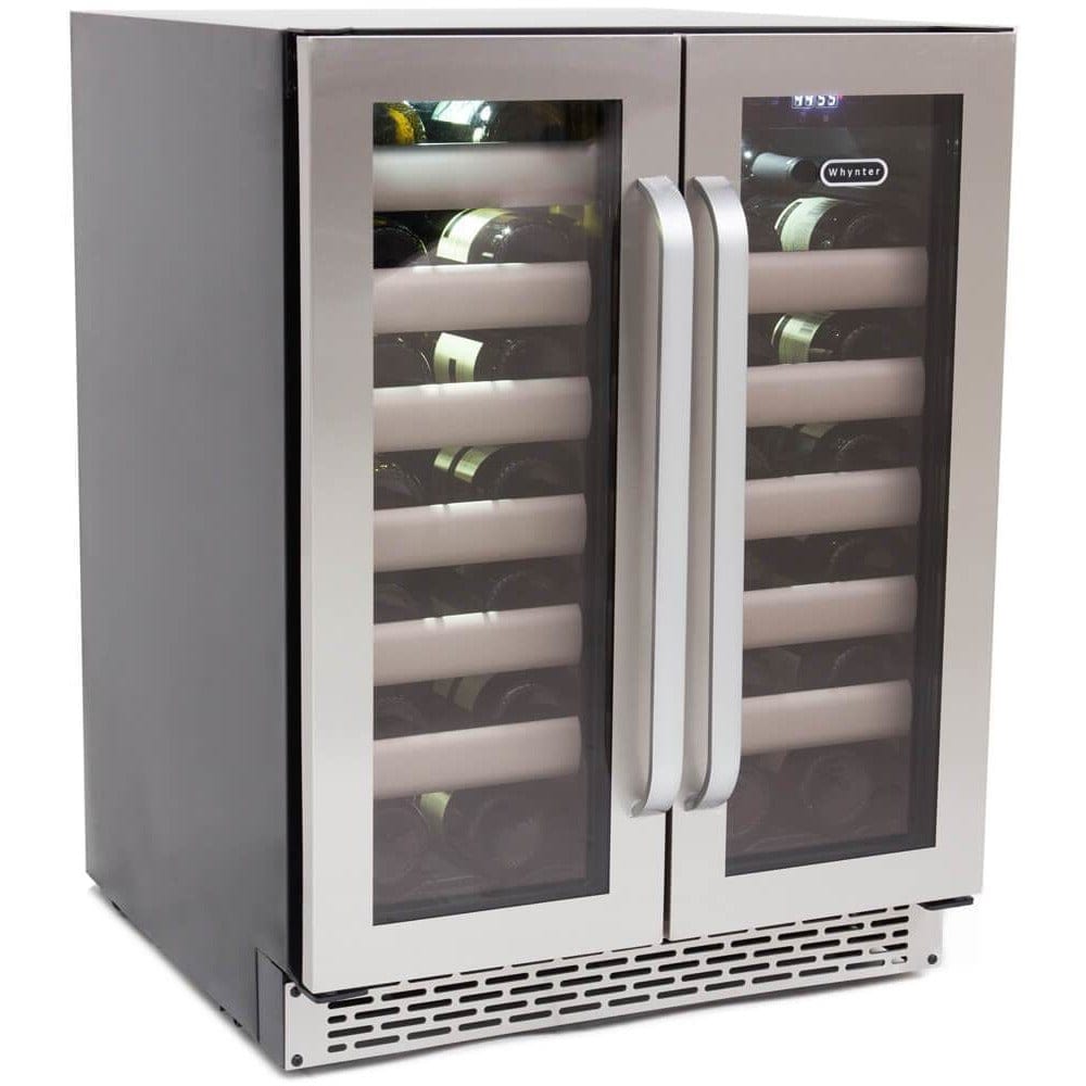 Whynter Elite 40 Bottle Seamless Stainless Steel Door Dual Zone Built-in Wine Refrigerator BWR-401DS Wine Coolers BWR-401DS Wine Coolers Empire