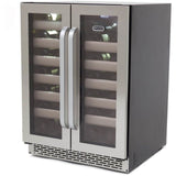 Whynter Elite 40 Bottle Seamless Stainless Steel Door Dual Zone Built-in Wine Refrigerator BWR-401DS Wine Coolers BWR-401DS Wine Coolers Empire