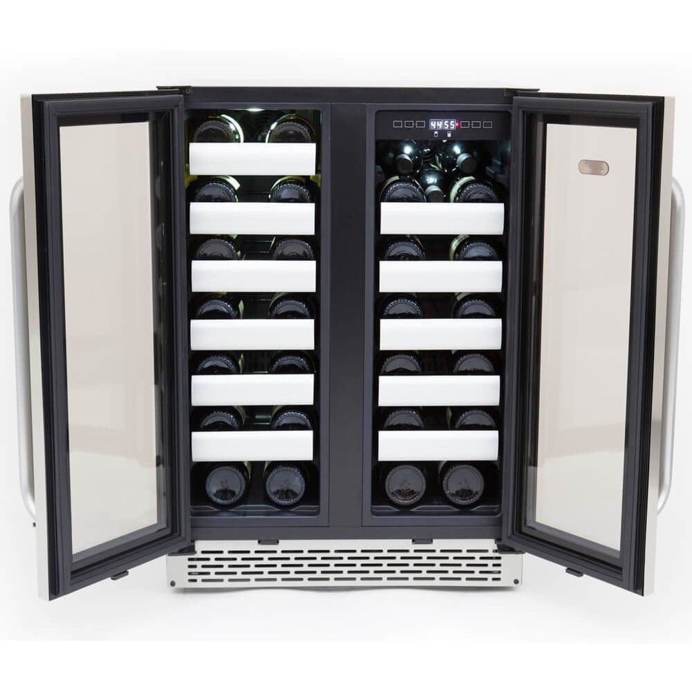 Whynter Elite 40 Bottle Seamless Stainless Steel Door Dual Zone Built-in Wine Refrigerator BWR-401DS Wine Coolers BWR-401DS Wine Coolers Empire