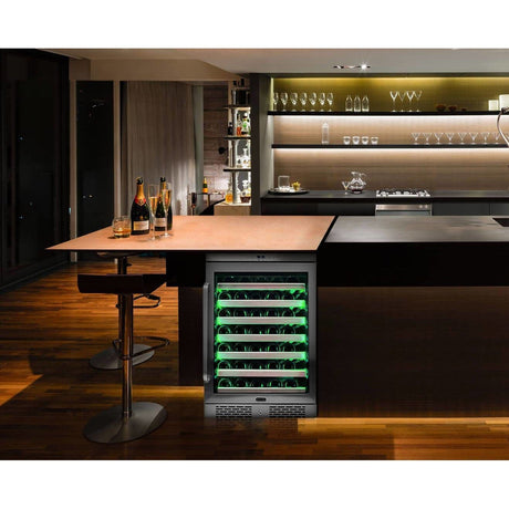 Whynter Elite Spectrum Lightshow 54 Bottle Stainless Steel 24 inch Built-in Wine Refrigerator BWR-545XS Wine Coolers BWR-545XS Wine Coolers Empire