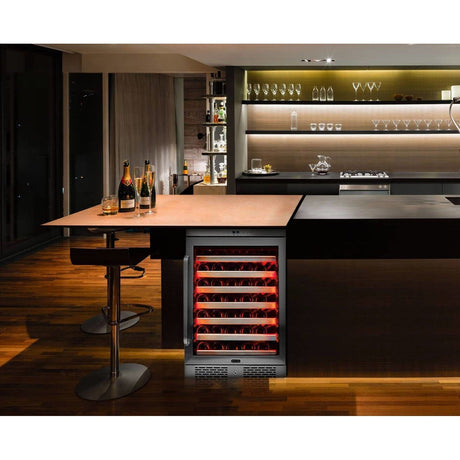 Whynter Elite Spectrum Lightshow 54 Bottle Stainless Steel 24 inch Built-in Wine Refrigerator BWR-545XS Wine Coolers BWR-545XS Wine Coolers Empire