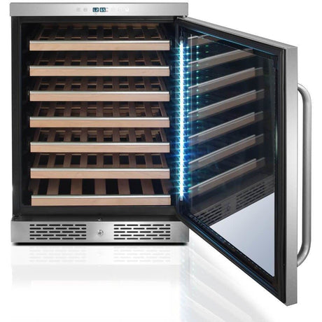 Whynter Elite Spectrum Lightshow 54 Bottle Stainless Steel 24 inch Built-in Wine Refrigerator BWR-545XS Wine Coolers BWR-545XS Wine Coolers Empire