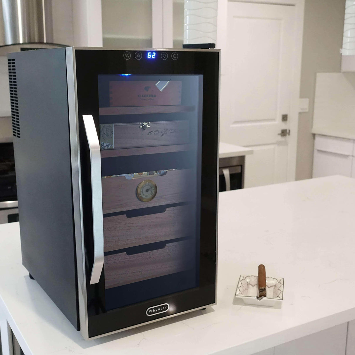 Whynter Elite Touch Control Stainless 1.8 cu.ft. Cigar Cooler Humidor CHC-172BD Cigar Humidors CHC-172BD Wine Coolers Empire