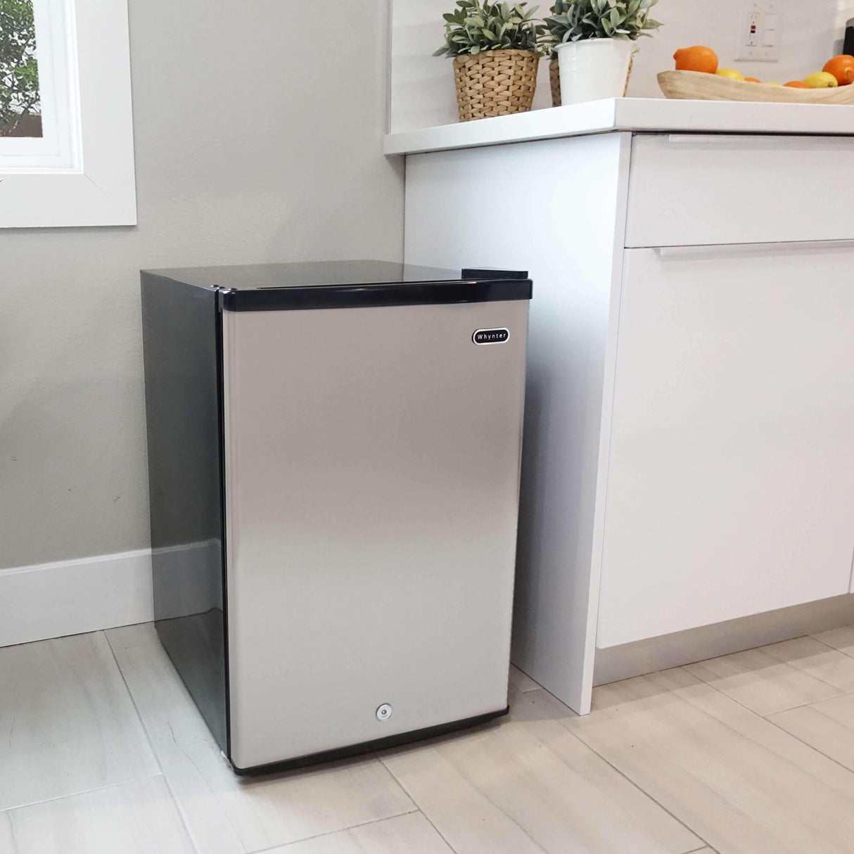 Whynter Energy Star 2.1 cu. ft. Stainless Steel Upright Freezer with Lock CUF-210SS Freezers CUF-210SS Wine Coolers Empire