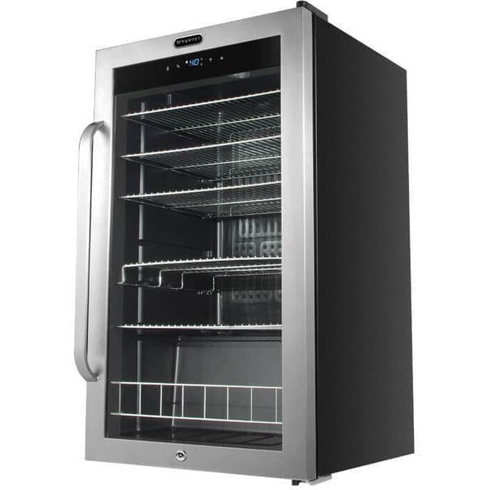 Whynter Freestanding 121 can Beverage Refrigerator with Digital Control and Internal Fan BR-1211DS Beverage Centers BR-1211DS Wine Coolers Empire