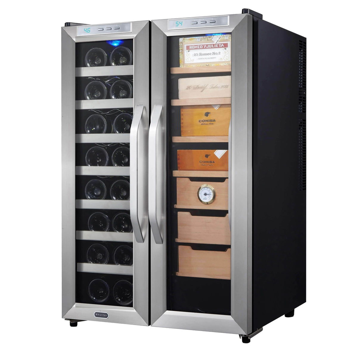 Whynter Freestanding 3.6 cu. ft. Wine Cooler and Cigar Humidor Center CWC-351DD Discontinued Cigar Humidors CWC-351DD Wine Coolers Empire