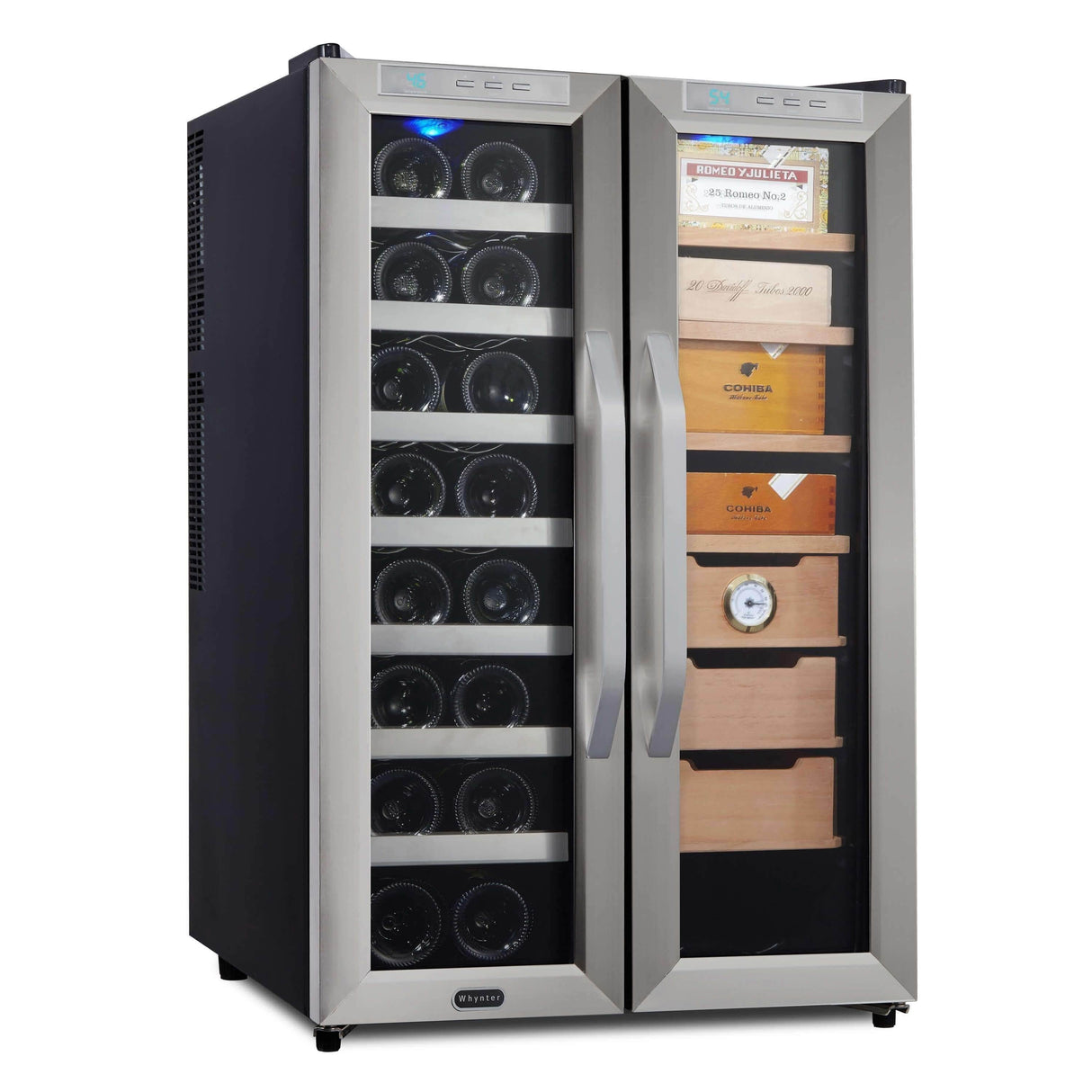 Whynter Freestanding 3.6 cu. ft. Wine Cooler and Cigar Humidor Center CWC-351DD Discontinued Cigar Humidors CWC-351DD Wine Coolers Empire