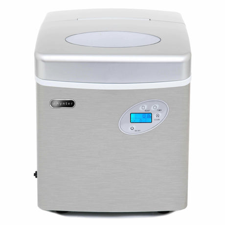 Whynter Portable Ice Maker with 49lb Capacity Stainless Steel with Water Connection IMC-491DC Ice Makers IMC-491DC Wine Coolers Empire