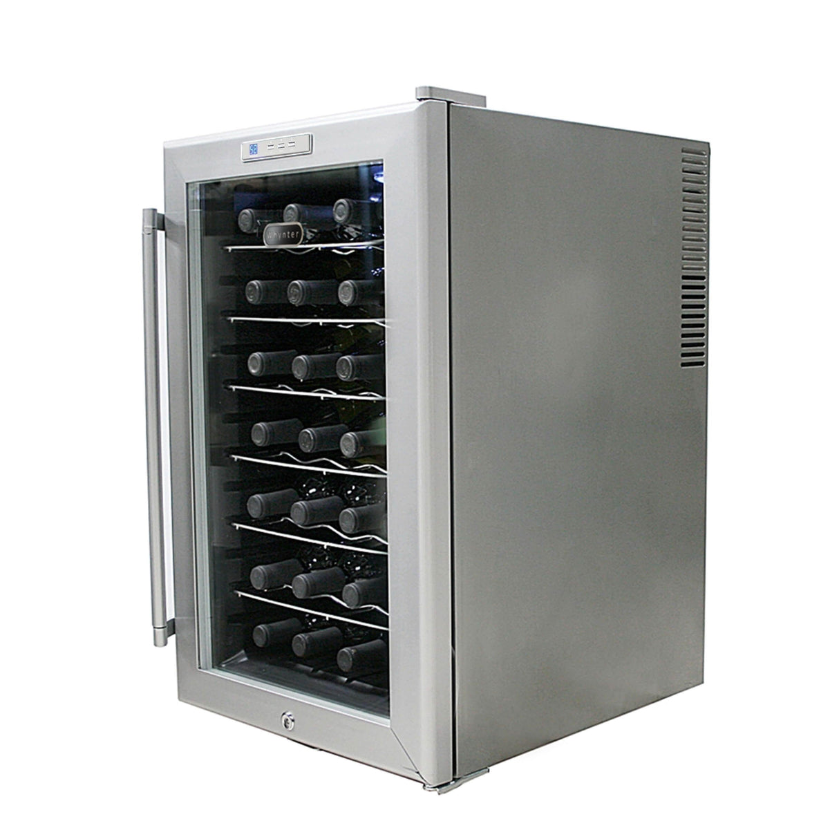 Whynter SNO 28 Bottles Wine Cooler - Platinum with lock  WC-28S Wine Coolers WC-28S Wine Coolers Empire