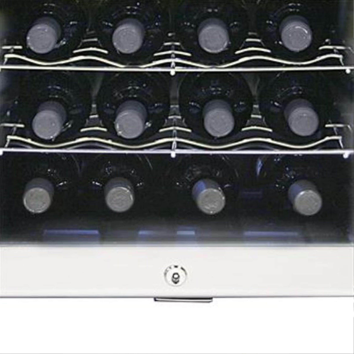 Whynter SNO 28 Bottles Wine Cooler - Platinum with lock  WC-28S Wine Coolers WC-28S Wine Coolers Empire