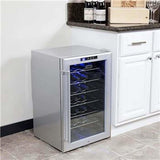 Whynter SNO 28 Bottles Wine Cooler - Platinum with lock  WC-28S Wine Coolers WC-28S Wine Coolers Empire