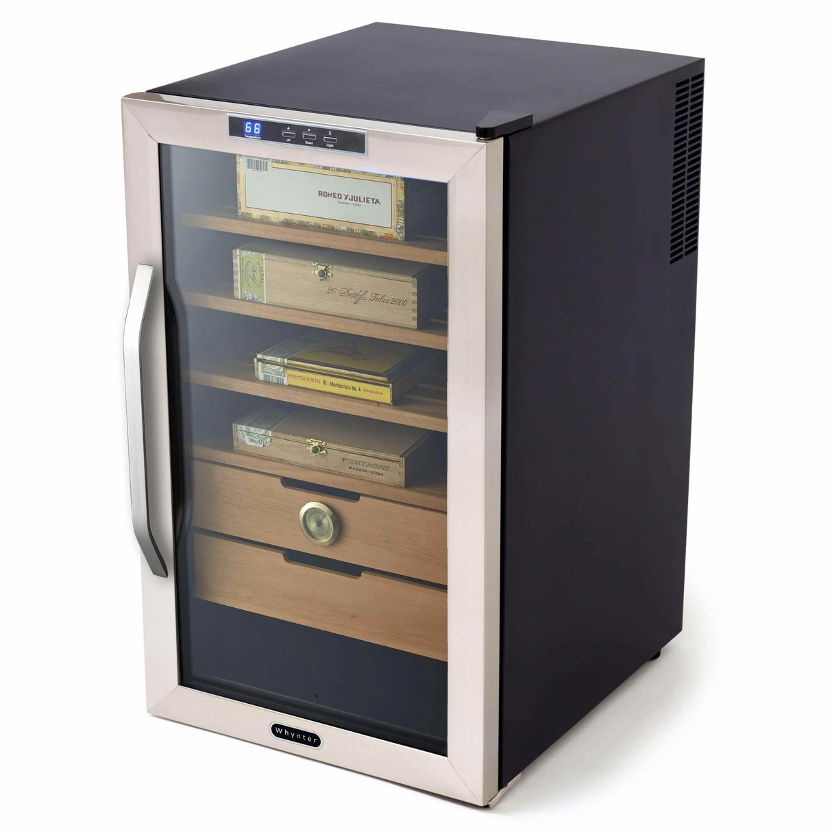 Whynter Stainless Steel 2.5 cu. ft. Cigar Cooler Humidor CHC-251S Cigar Humidors CHC-251S Wine Coolers Empire