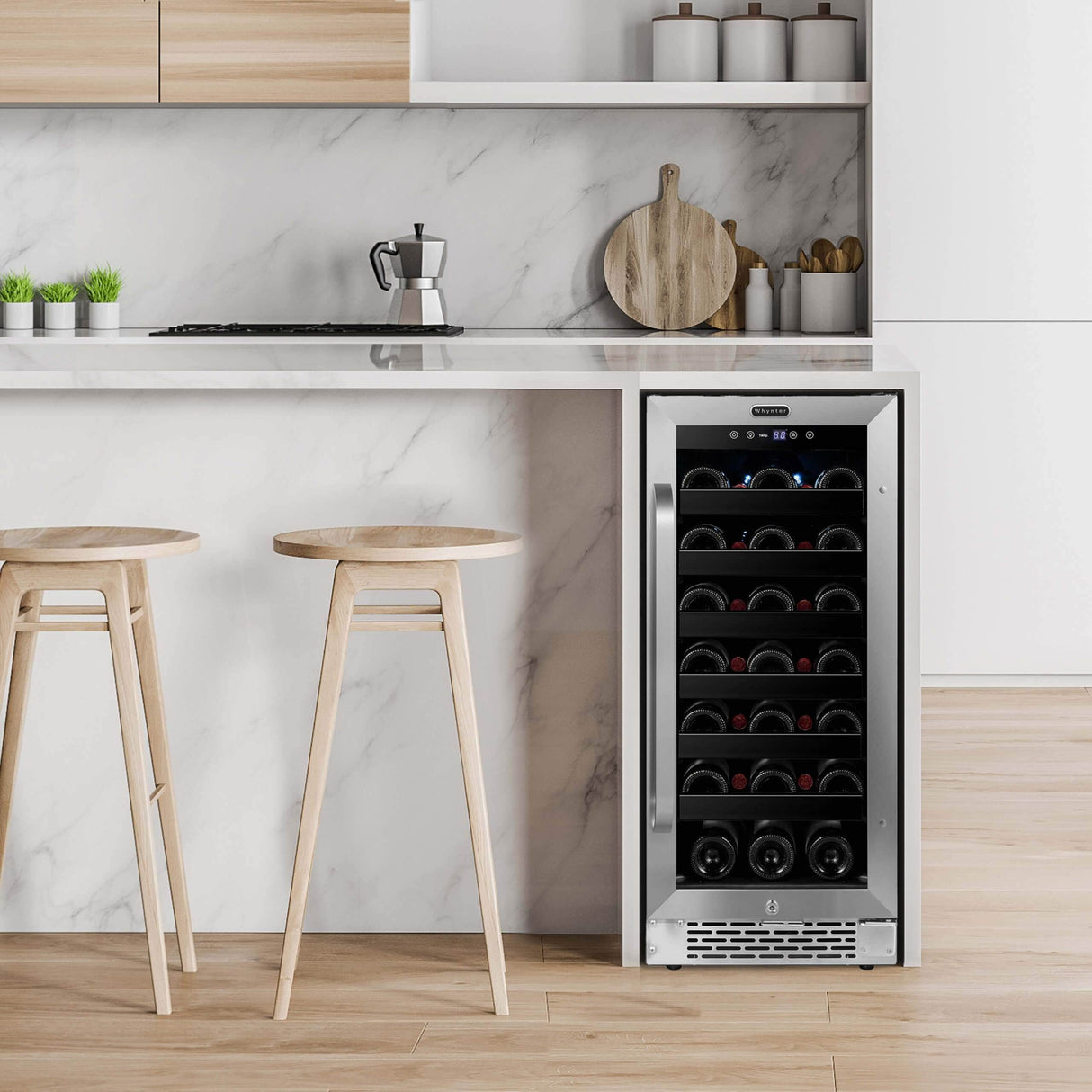 Whynter Undercounter Wine Refrigerator with Reversible Door BWR