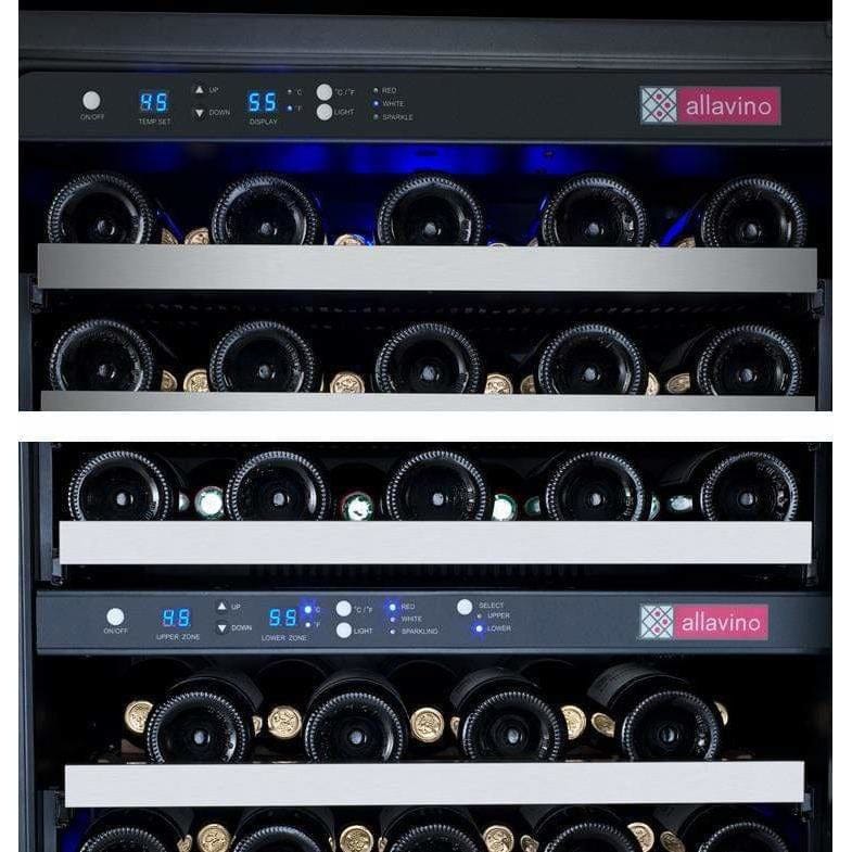 Allavino FlexCount 112 Bottle Three-Zone Wine Fridge 3Z-VSWR5656-SST Wine Coolers Empire