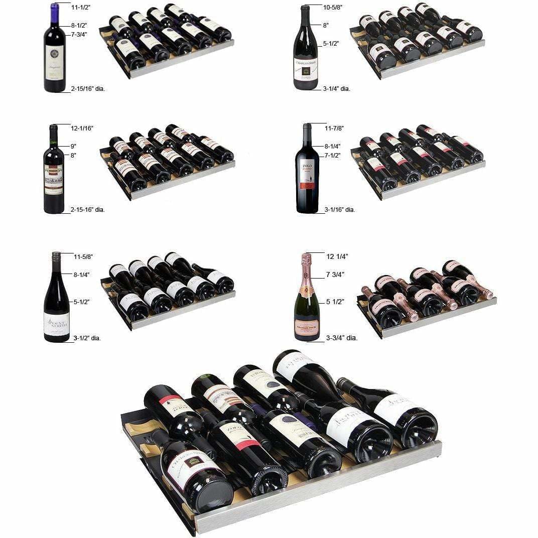Allavino FlexCount 121 Bottle Two Zone Right Hinge Wine Fridge VSWR121-2SSRN Wine Coolers Empire