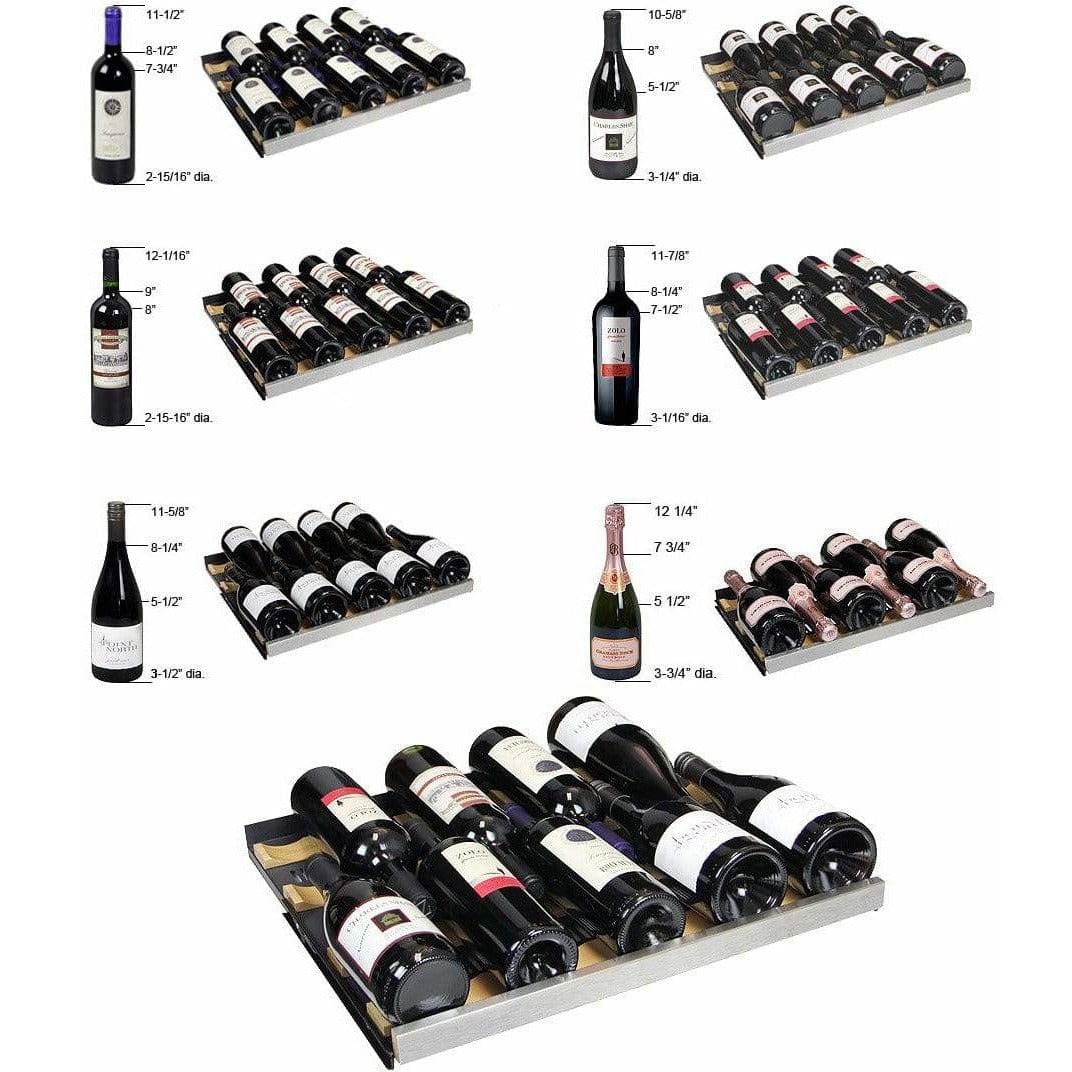 Allavino FlexCount 172 Bottle Dual Zone Left Hinge Wine Fridge VSWR172-2SSLN Wine Coolers Empire