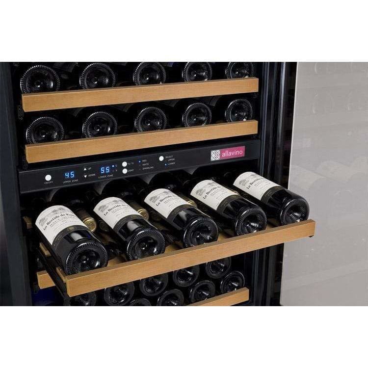 Allavino FlexCount 56 Bottle Dual Zone Black Left Hinge Wine Fridge VSWR56-2BWLN Wine Coolers Empire