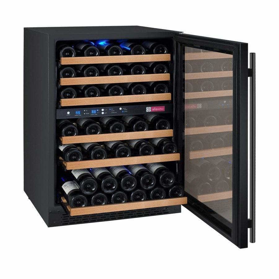 Allavino FlexCount 56 Bottle Dual Zone Black Right Hinge Wine Fridge VSWR56-2BWRN Wine Coolers Empire