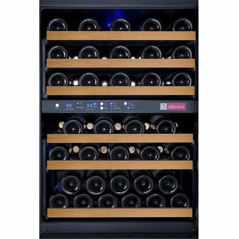 Allavino FlexCount 56 Bottle Dual Zone Black Right Hinge Wine Fridge VSWR56-2BWRN Wine Coolers Empire