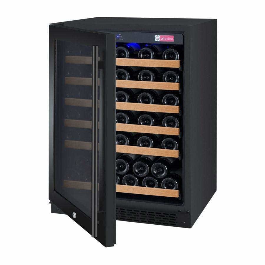 Allavino FlexCount 56 Bottle Single Zone Black Left Hinge Wine Fridge VSWR56-1BWLN Wine Coolers Empire