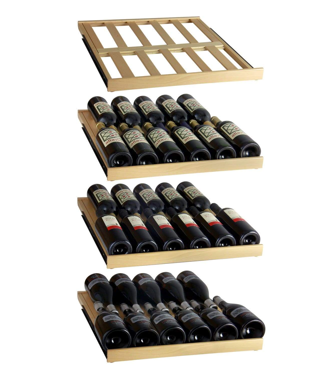Allavino FlexCount Classic II Tru-Vino 172 Bottle Dual Zone Stainless Steel Left Hinge Wine Refrigerator YHWR172-2SL20 Wine Coolers Empire